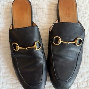 Gucci Black Leather Loafers